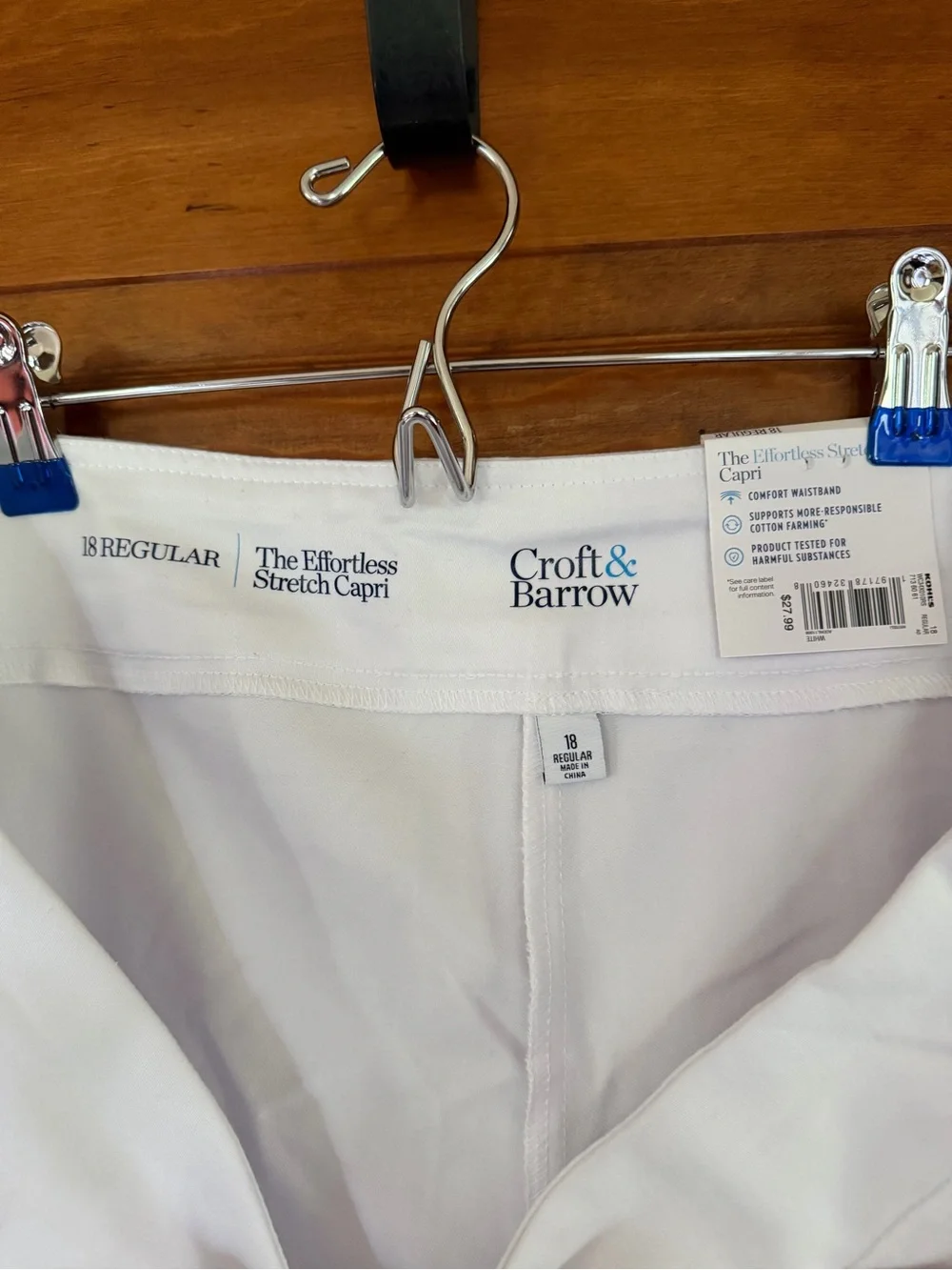 croft & barrow White Mid-Rise Capri Pants - Picture 4 of 4